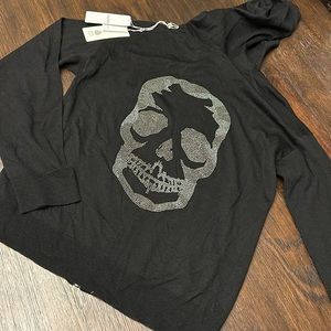 Zadig & Voltaire Skull Merino Wool zip up sweater 💀